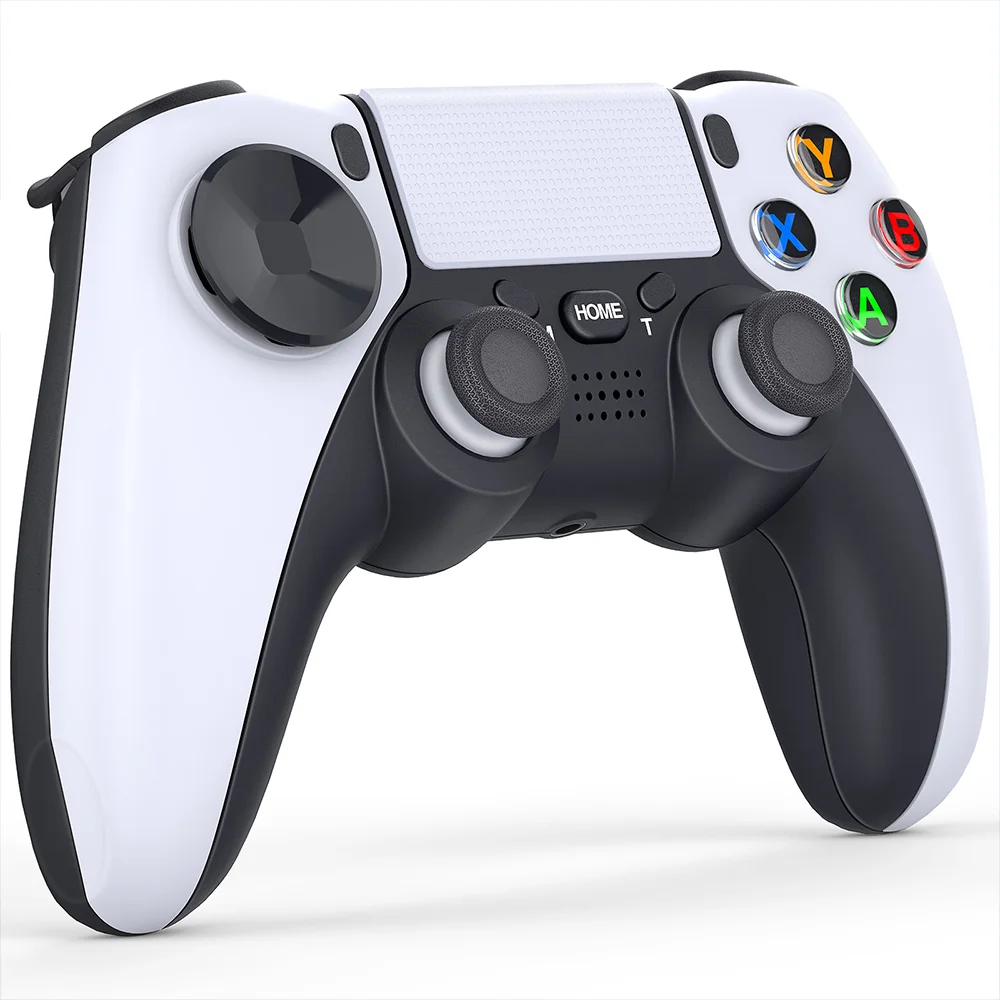 Wireless Controller Compatible with PS4/PS4 Pro/PS4 Slim, DinoFire Pro Controller with Advanced Buttons Programming/Enhanced Dual Vibration/Stereo Headset Jack/6-Axis Gyro Sensor /Turbo/Macro Function