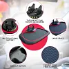 KCRPM Multifunction Car Anti-Slip Mat With Phone Holder - Red Dashboard Sticky Pad, Non-Slip Car Accessories