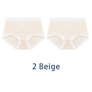 Alccn 2PCS/Set Women M-3XL Plus Size Modal Antibacterial Underwear Sexy Jacquard High Waist Panties Comfort Briefs Girls Lingerie