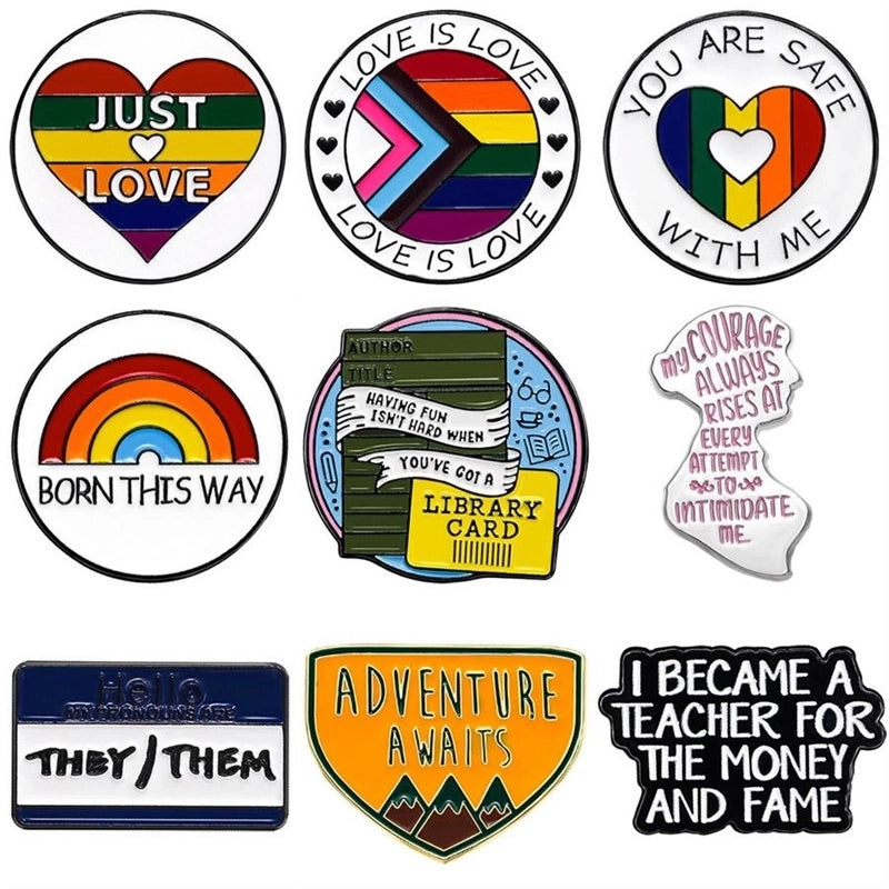 Casual Minimalist Color Block Alloy Unisex Brooches