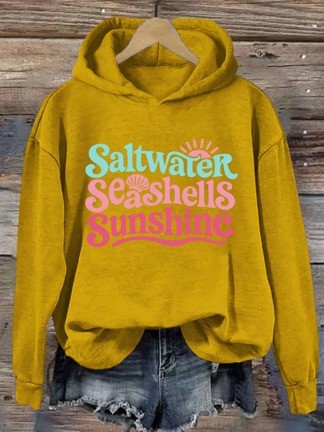 Saltwater Seashells Sunshine Hoodie