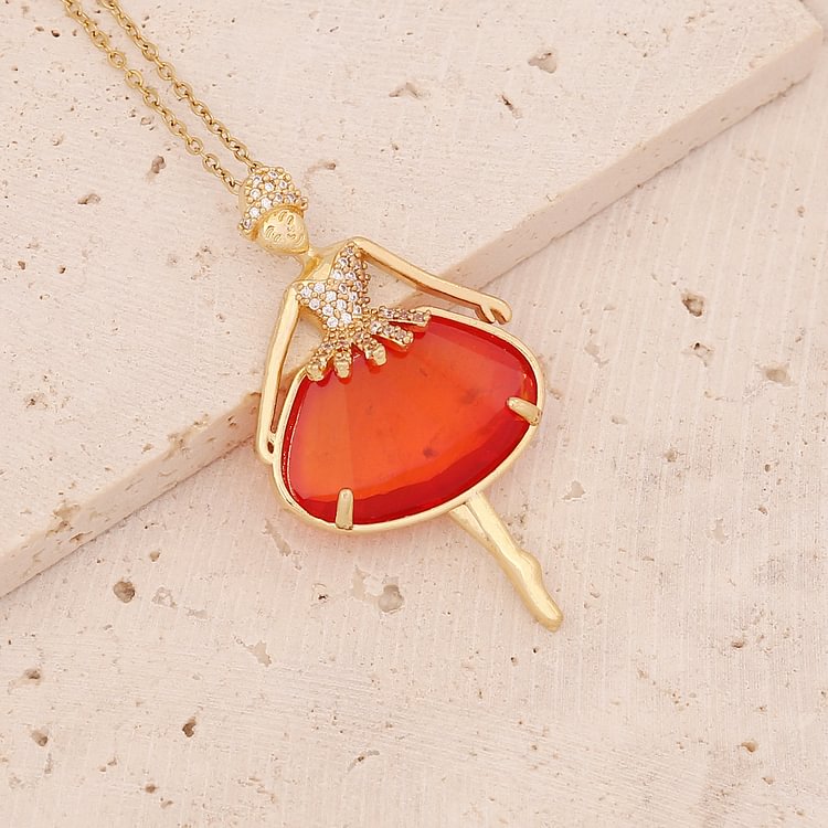 18k Gold Swan Dancer Pendant KERENTILA