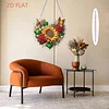 Valentine Day 2D Flat DIY Diamond Art Pendant Diamond Painting Set (Sunflower)