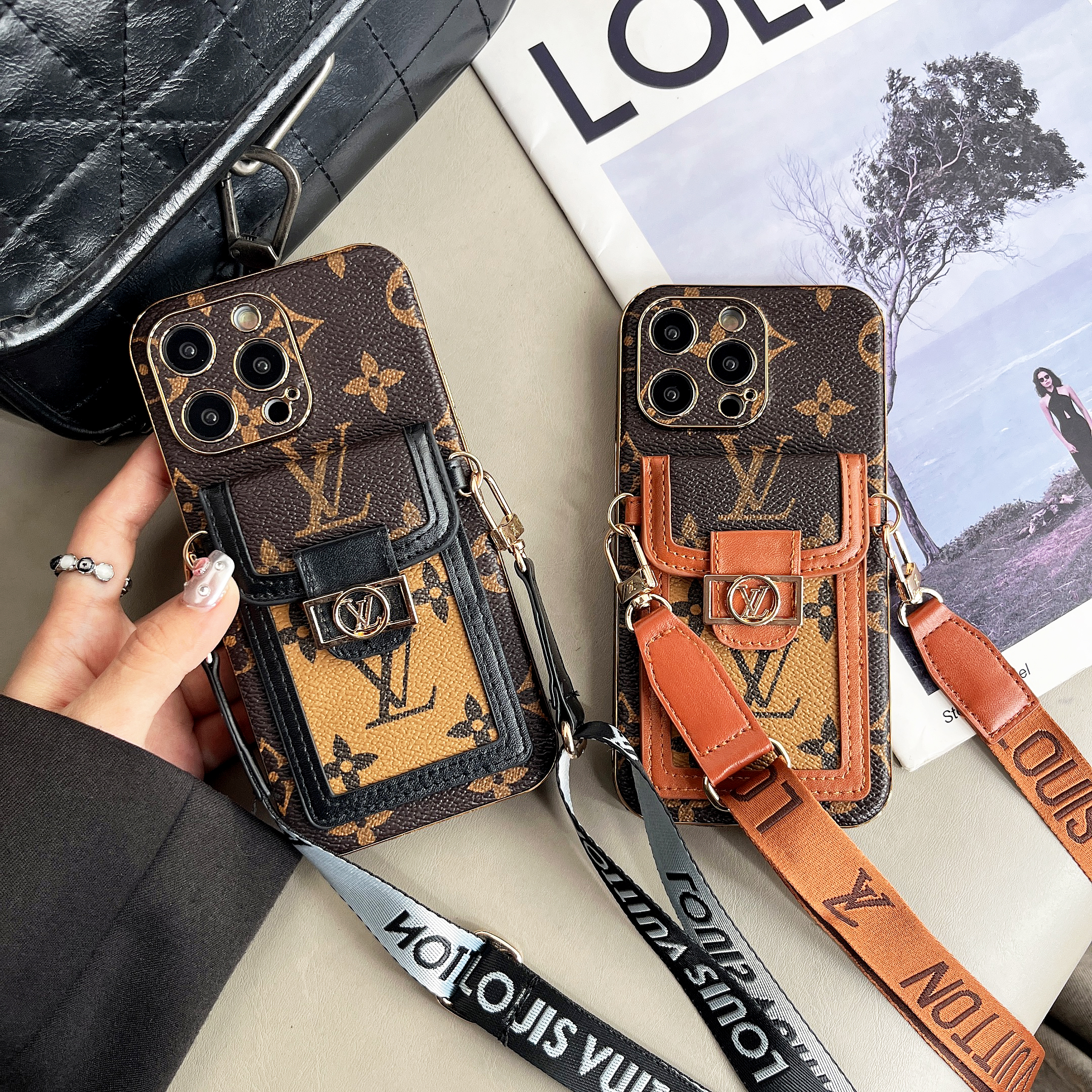 Louis Vuitton daphne new cardholder wallet phone case iPhone 15 15pro 14pro 13 13promax 12pro