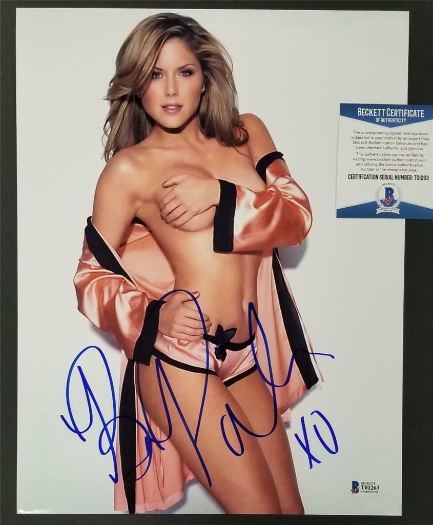 Brittney Palmer signed Playboy 10x13 Photo Poster painting #2 Model Ring Girl ~ Beckett BAS COA