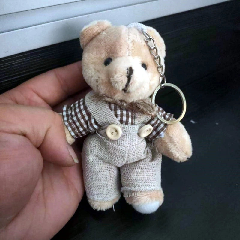 Cute Bear PP Cotton Unisex Bag Pendant Keychain