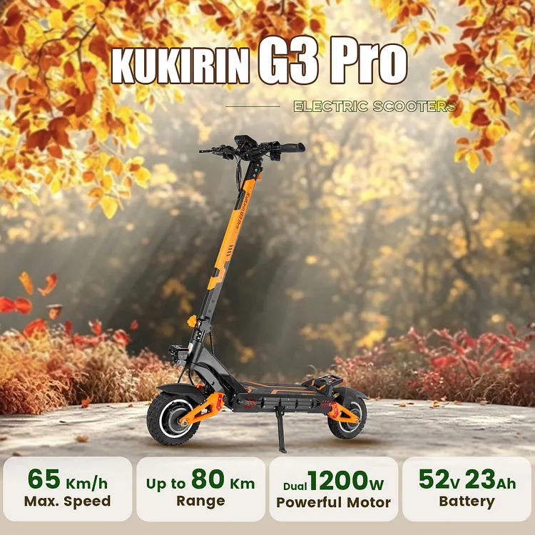 KUKIRIN G3 Pro Electric Scooter | Dual 1200W Powerful Motor | 52V 23.4Ah Battery