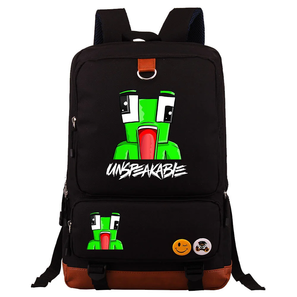 Buzzdaisy Unleash Creativity with the Unspeakable Pattern Square Backpack - Fits 15-Inch Laptops and Offers Tons of Pockets and Space!
