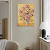 DIY Pearl Painting Pink Roses for Home Wall Decor with Frame(40x30cm)