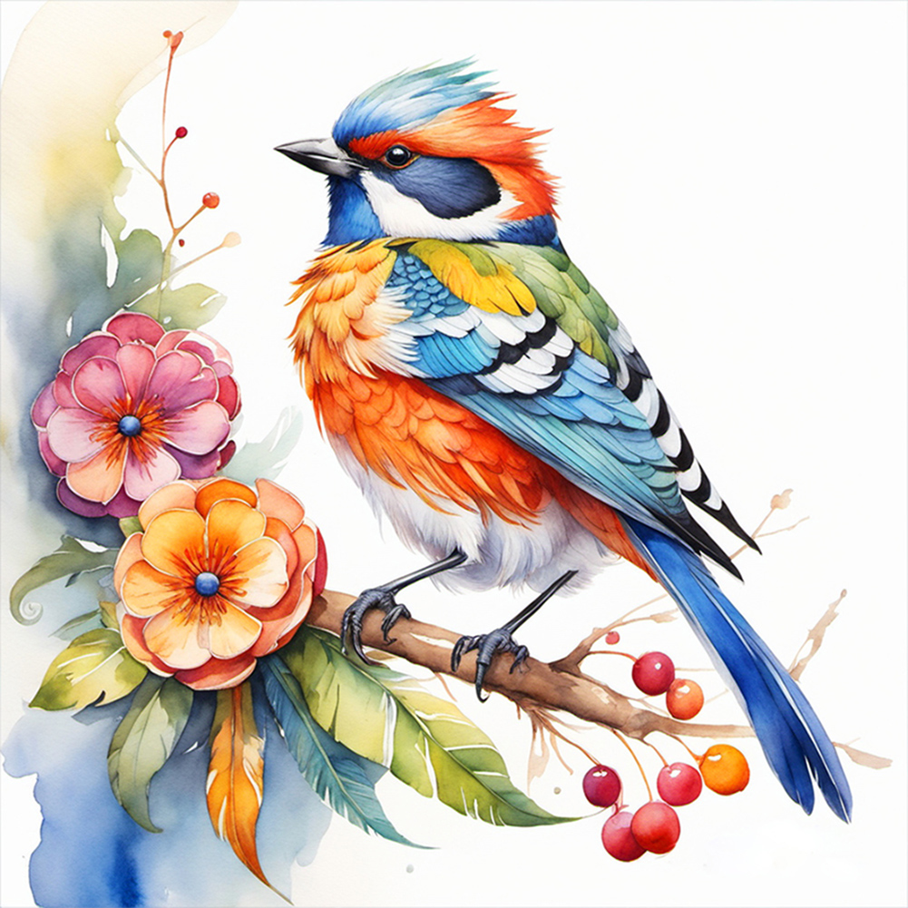 Birdie-Paint by Numbers-16"x16"/40x40cm