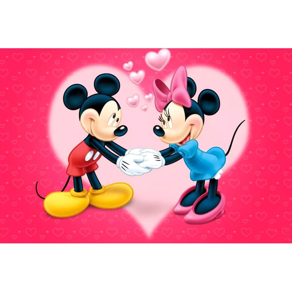 Full Round Diamond Painting Mickey Mouse and Minne Mouse (40*30cm)