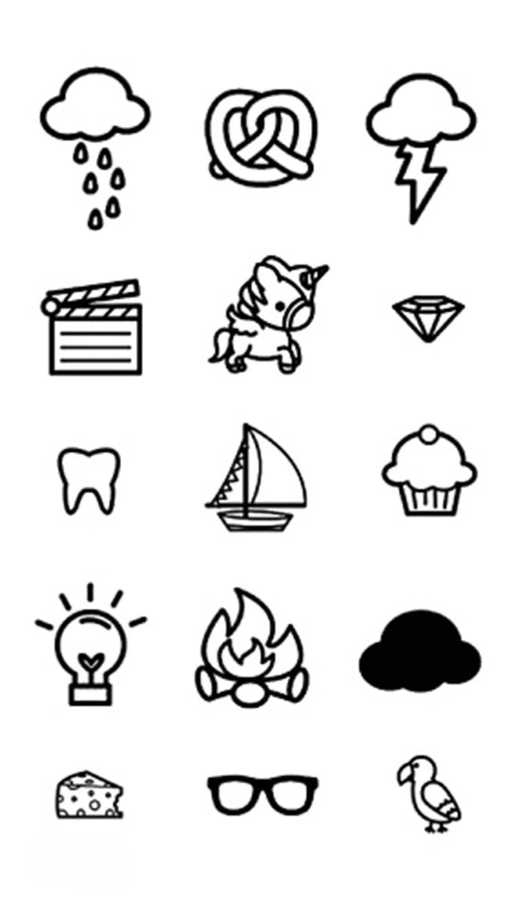 Tattoo Sticker Art Black White Drawing Little Element Small Triangle wave flower mountain Water Transfer Temporary Fake tatoo