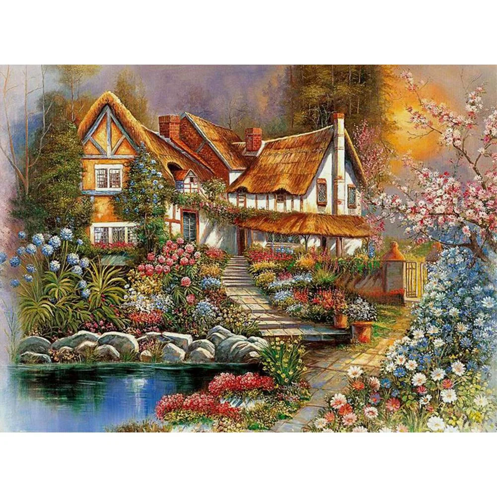 Full Round Diamond Painting - House(30*40cm)