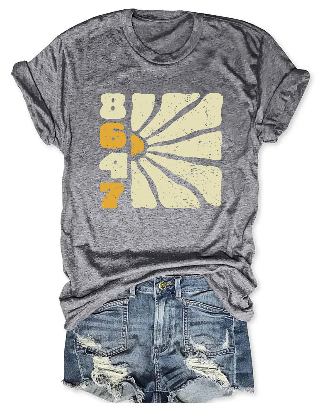 8647 Floral Subtle Anti FDT T-shirt