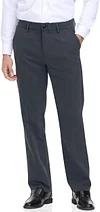Soojun Men's Classic Fit Flex Waist Flat Front Dress Pant