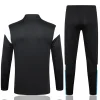 23-24 Marseille Half Zipper Long Sleeved Black Training Jacket Set