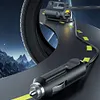 12V Portable Car Air Pump W/ LED Light Dual-Purpose for Motorcycles Bicycle Ball