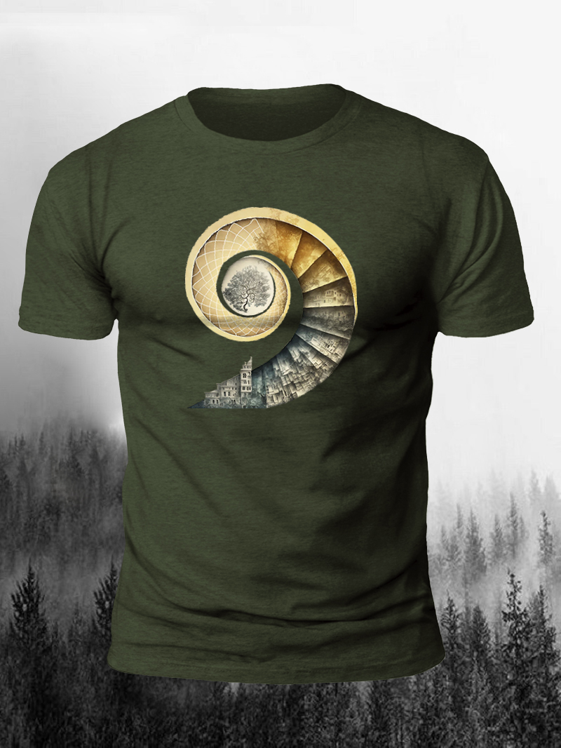 Fibonacci Sequence Print Short Sleeve Men's T-Shirt