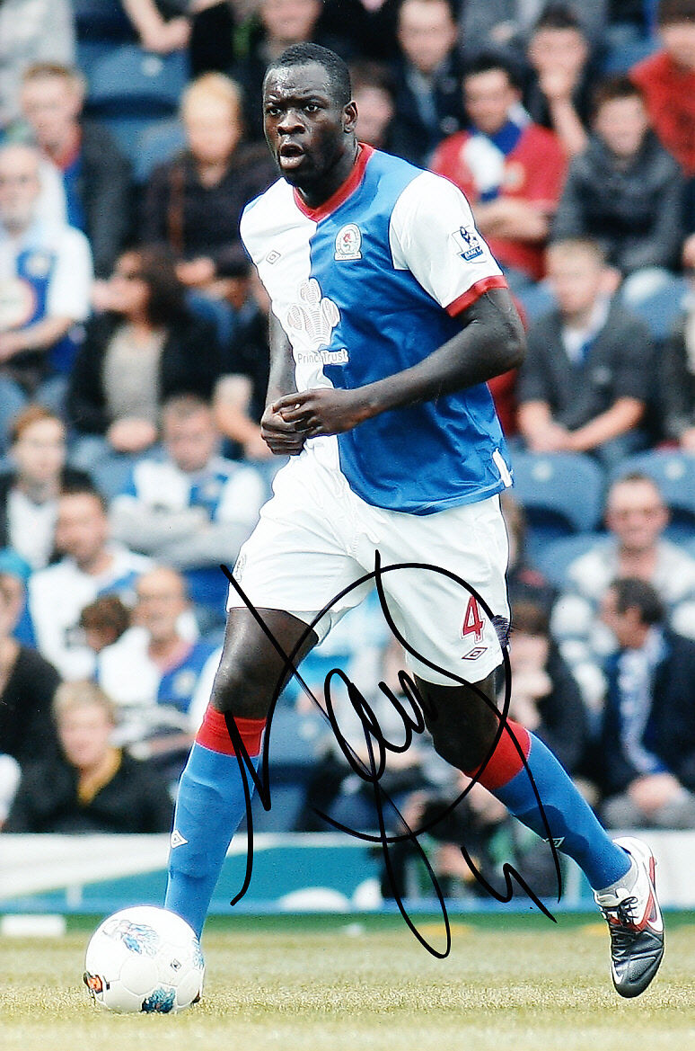 Blackburn Rovers F.C Christopher Samba Hand Signed 11/12 Photo Poster painting 12x8 4.