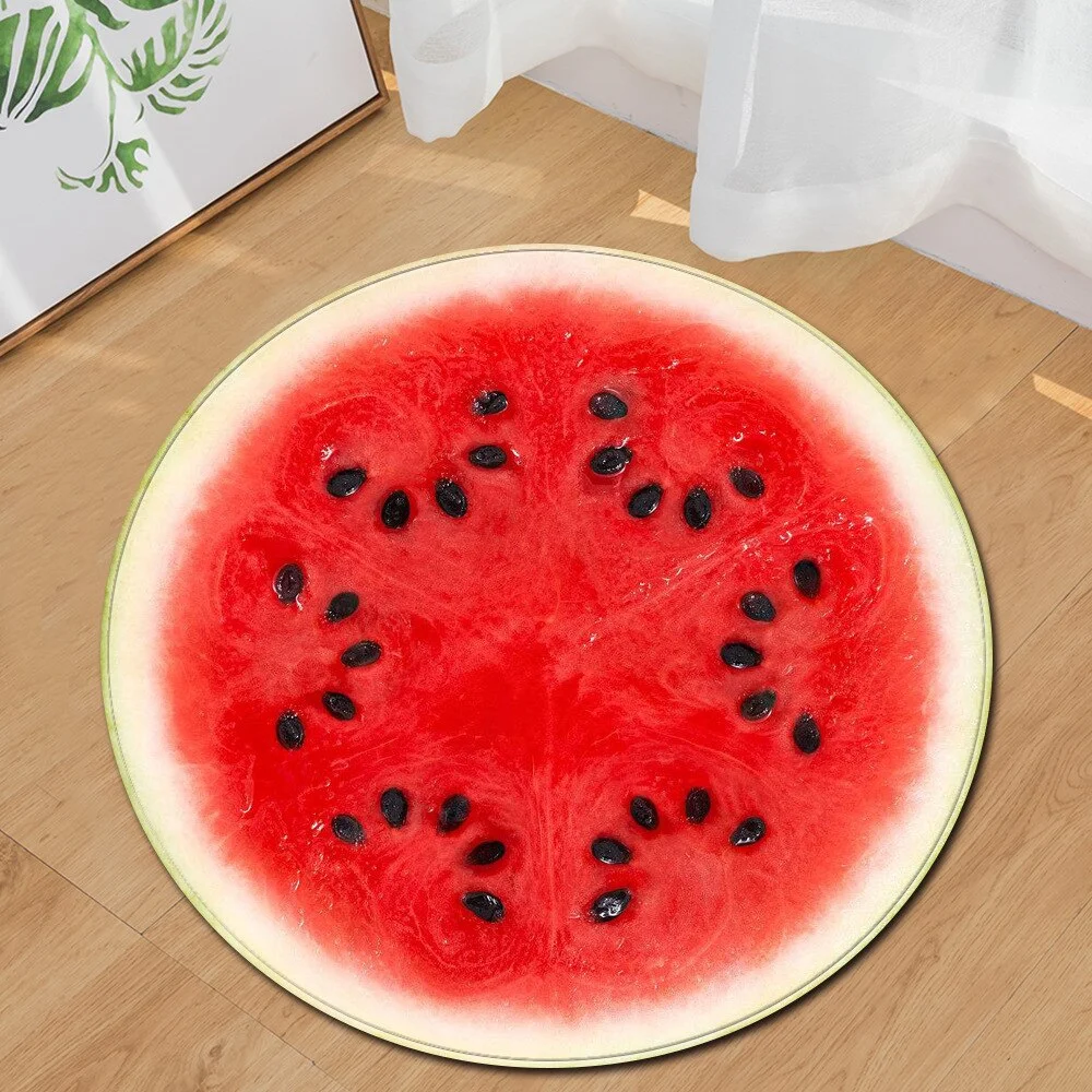 Modern Round Carpet Computer Chair cushion Kids Room Carpet 3D Printing Bedroom Floor Bedside Mat Living Room  Decoration Rug