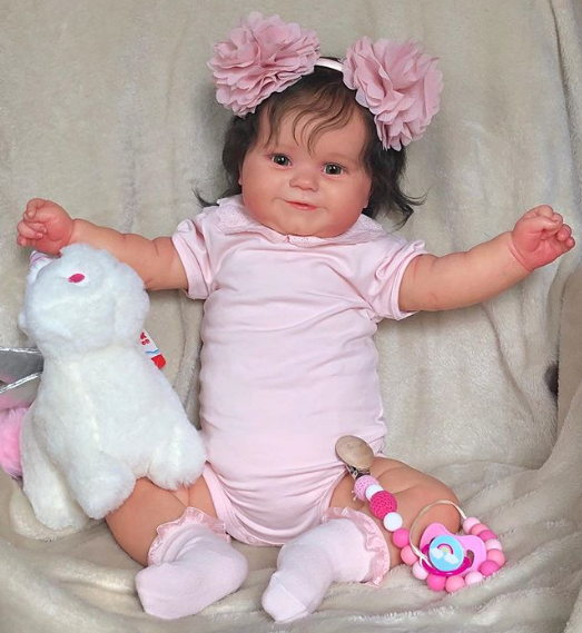  22"  Annalise Realistisch Reborn Baby Mädchen ( mit Stimm- und Herzmodul) - RSDP-Rebornbabypuppen-Rebornbabypuppen.de®