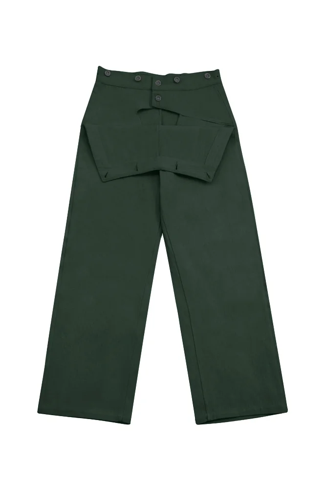   Kriegsmarine German Green HBT Drill trousers Klapphose German-Uniform