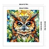 Glass Painting-Owl-11CT Stamped Cross Stitch 40*40cm/15.75*15.75in tapestrymarket