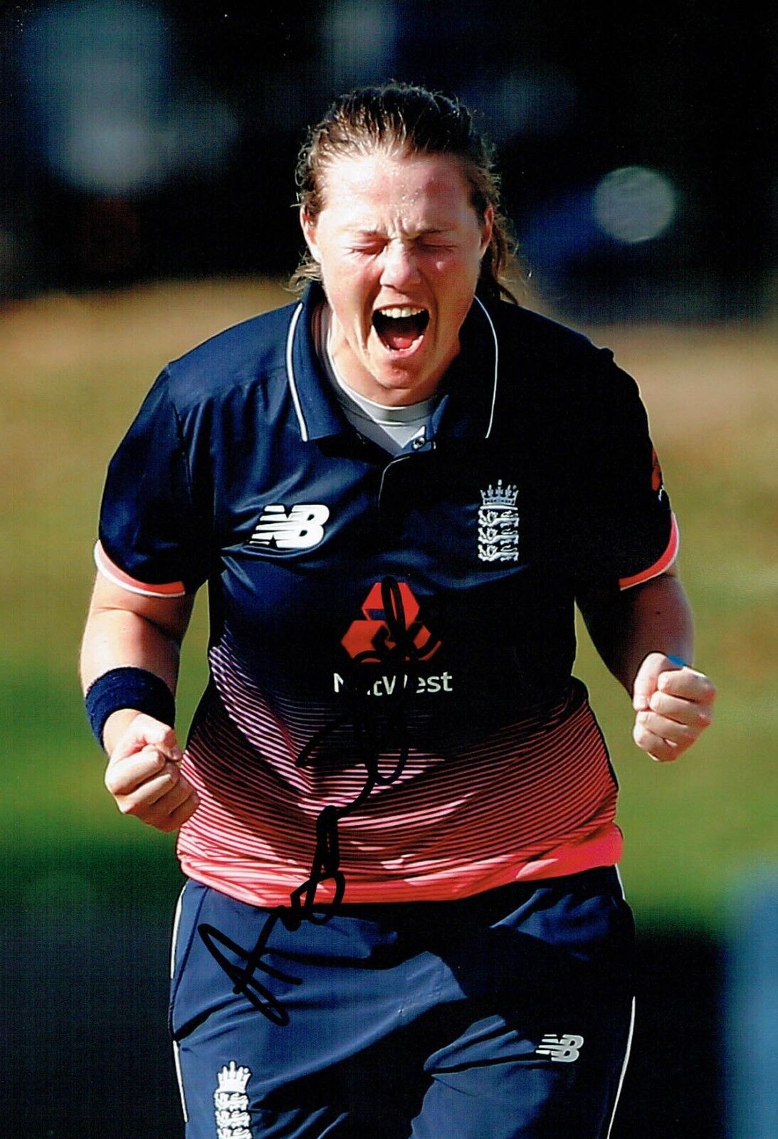 Anya SHRUBSOLE Signed Autograph 12x8 ENGLAND Womens Cricket Photo Poster painting 3 AFTAL COA