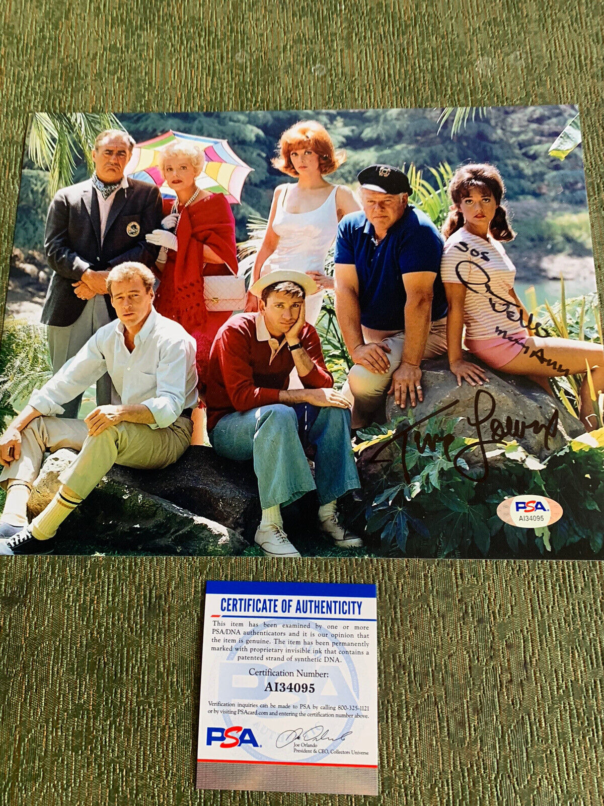 TINA LOUISE DAWN WELLS SIGNED 8X10 Photo Poster painting GILLIGANS ISLAND Psa Coa