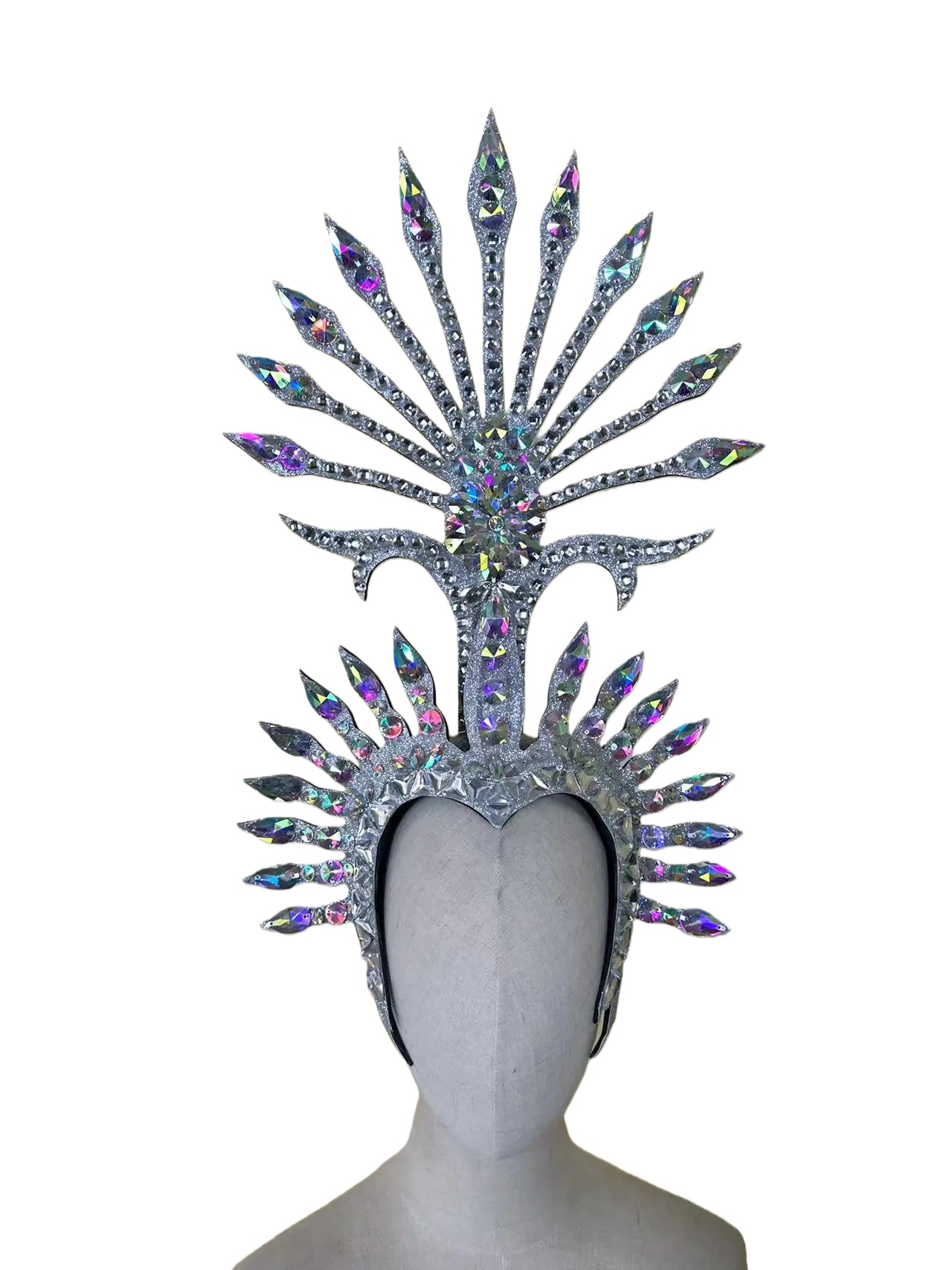 VCSHOES Feather headdress samba costume carnival halloween party bar performance hat makeup dance wings parade