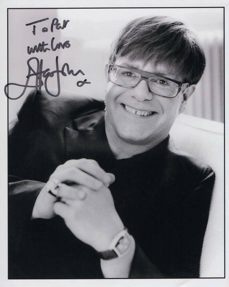 ELTON JOHN SIGNED AUTOGRAPH 8X10 Photo Poster painting - GOODBYE YELLOW BRICK ROAD, CARIBOU JSA