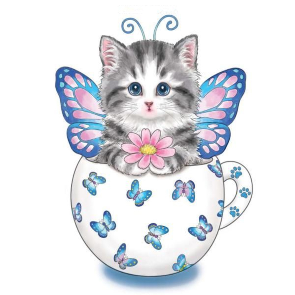 

Cat Cup - Special Shaped Diamond Painting - 30*30CM, 501 Original