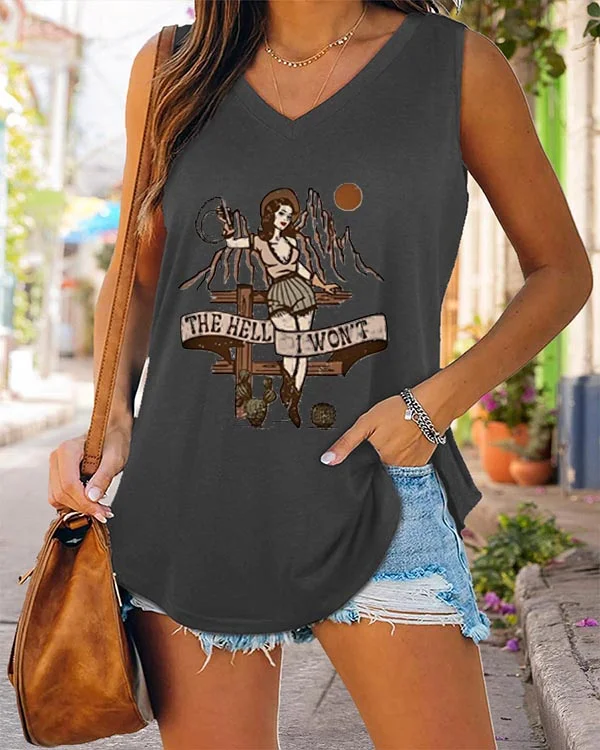 Women's The Hell I Won't Print Casual Vest