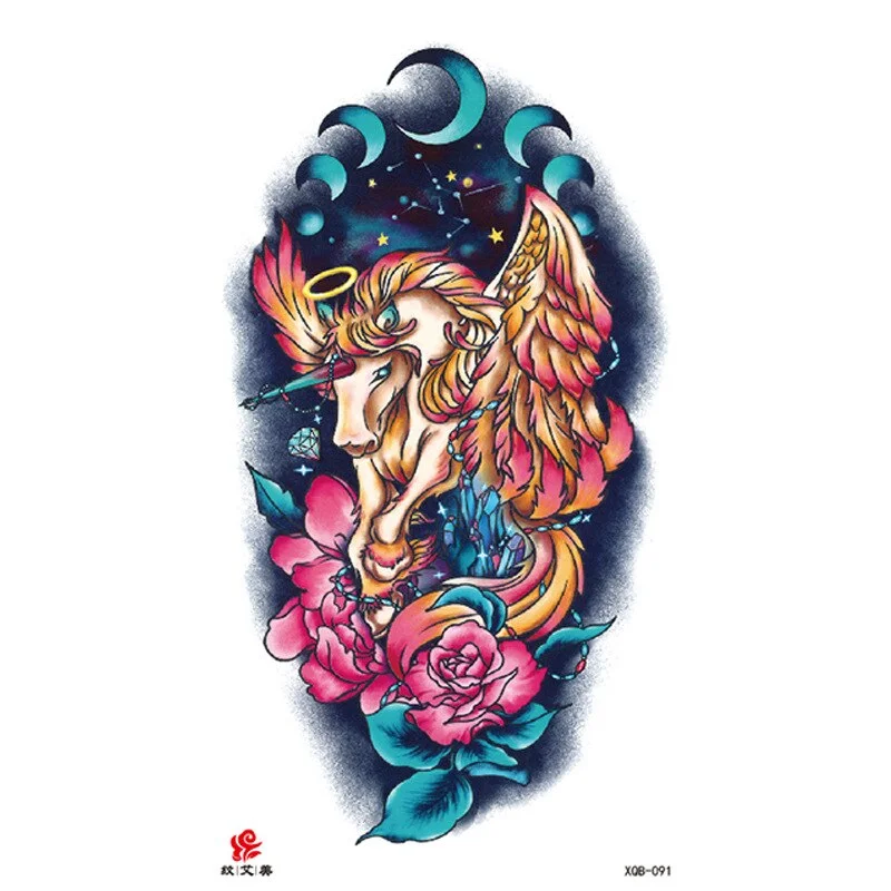 Sdrawing Temporary Tattoo Sticker Tiger Lion Wolf Mermaid Rose Arm Tattoo Hipster Tattoo Man Woman Tattoo Body Art Tatuajes