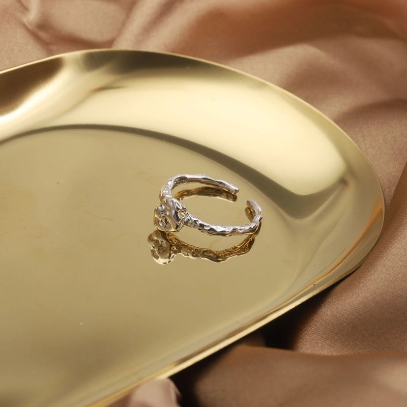 925 Sterling Silver Geometric Open Ring