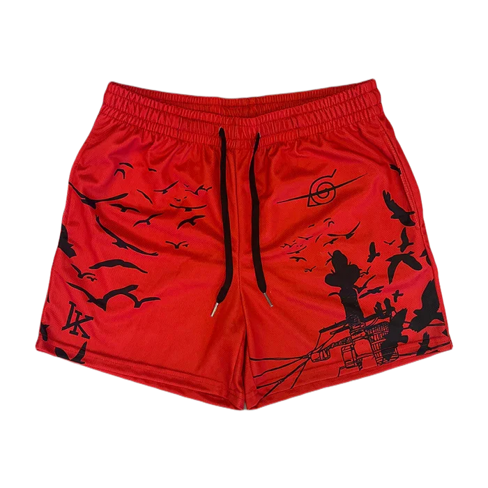 Anbu Captain Shorts - Red - NARUTO