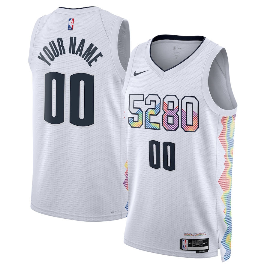 Unisex Denver Nuggets White 2024/25 Custom Swingman Jersey - City Edition mysite