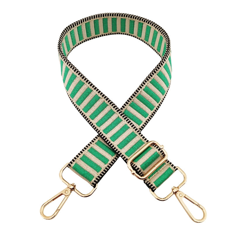 Polyester Cotton Color Block Bag Strap