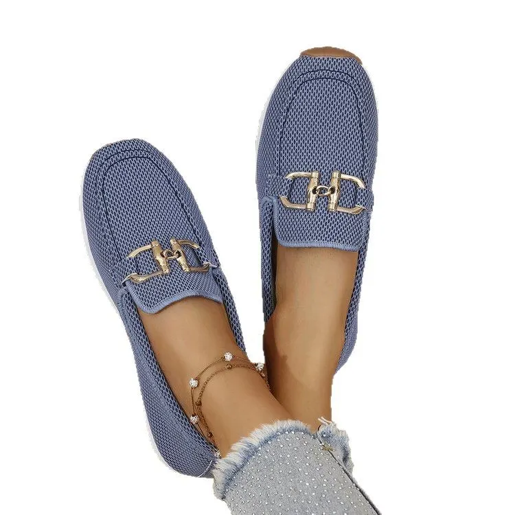 Breakj Breakj Single-Shoe Women's 2025 New Four-Season Sneakers Shallow-Mouthed Fashion Ladies Single Shoes 43 Yards
