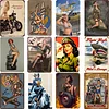 Pin Up Girl - Random Vintage Metal  Sign Mystery Box Surprise Box 10pcs - /20pcs - /30pcs - /50pcs - 