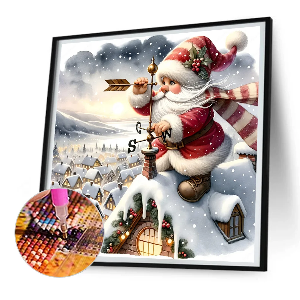 Diamond Painting - Full Round Drill - Christmas Gnome(Canvas|30*30cm)