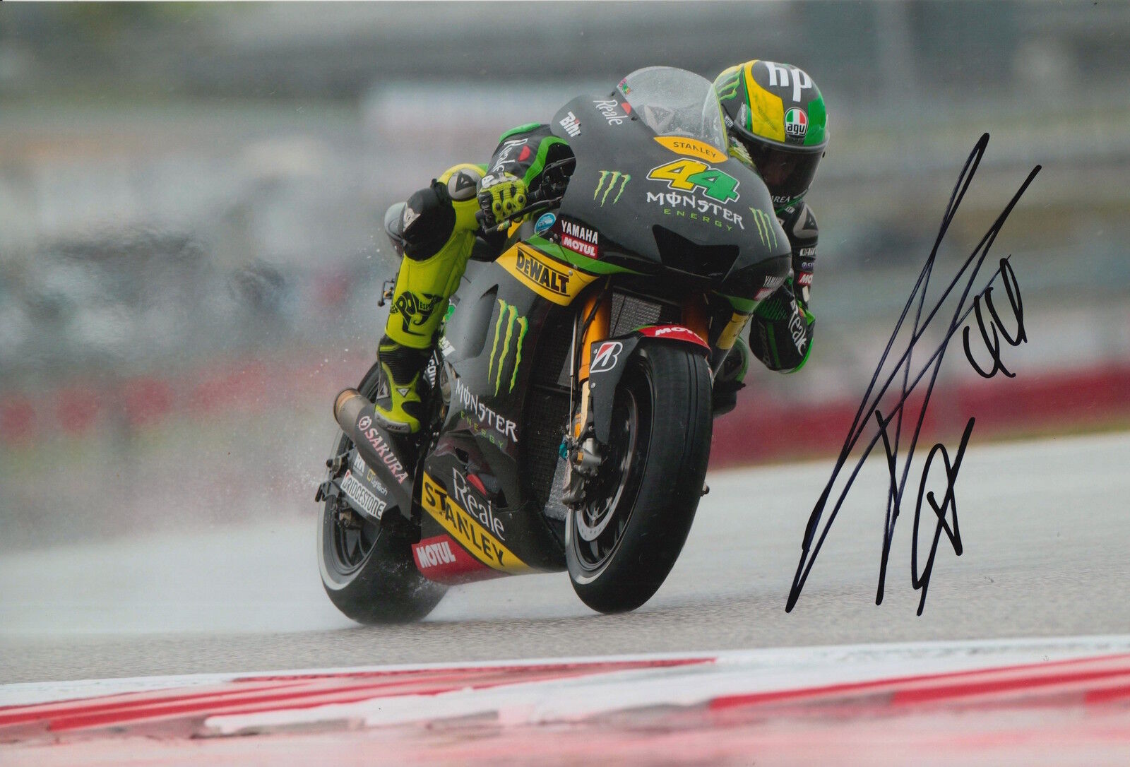 Pol Espargaro Hand Signed Monster Tech3 Yamaha 12x8 Photo Poster painting 2015 MotoGP 3.