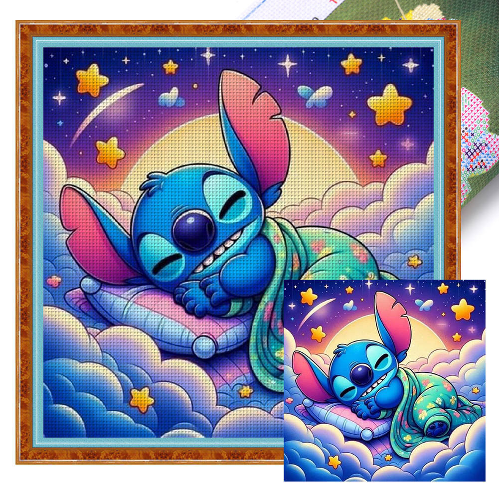 Sleeping Stitch Full 11CT Pre-stamped Canvas(40*40cm) Cross Stitch