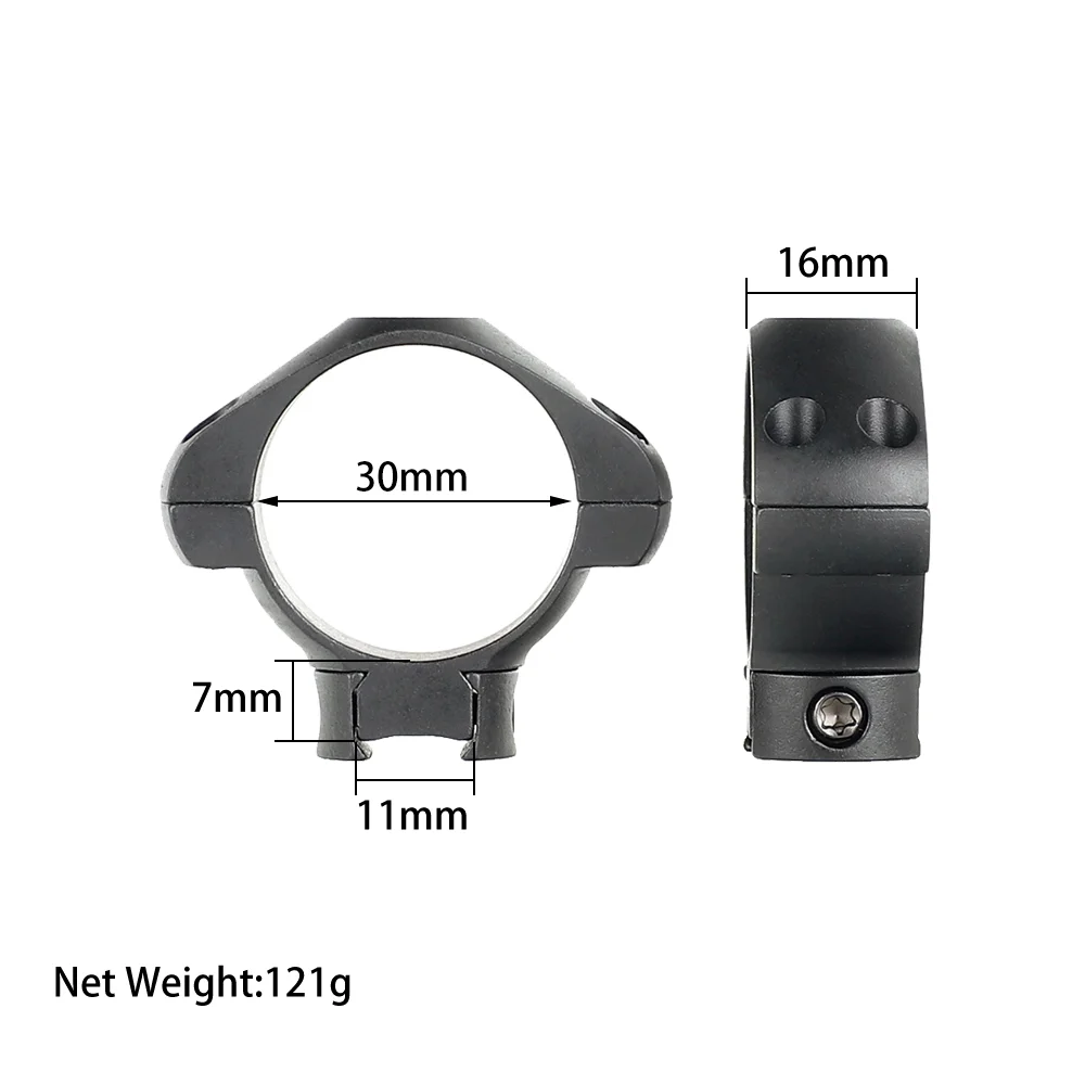ohhunt® 25.4mm 30mm Diameter 11mm Dovetail Steel Scope Rings Mount Med High Profile