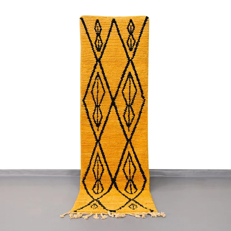 Moroccan Vintage Runner Rug 2.3 x 8.1 feet / 71 x 248 cm