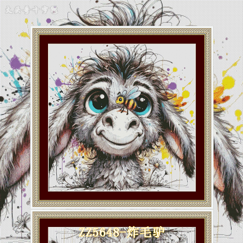 [ZZ5648-Fried donkey]  Painting Fairy Cross Stitch