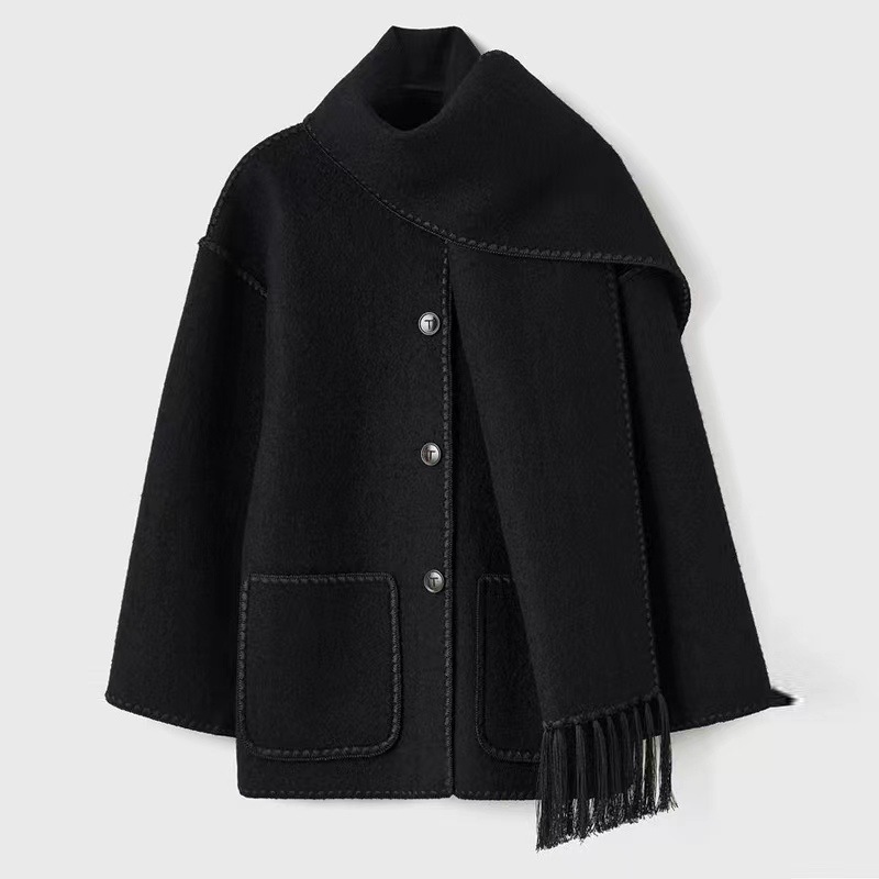 Rotimia Hepburn Style Woolen Cape Coat