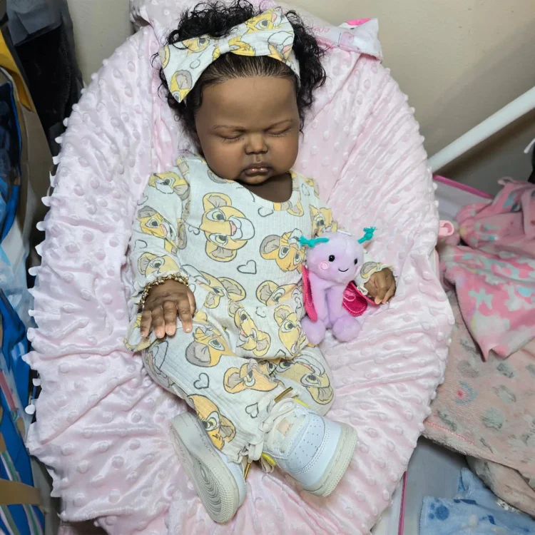  [New Series] 20'' Super Lovely African American Cloth Body Reborn Baby Girl Doll Named Zittain - Reborndollsshop®-Reborndollsshop®