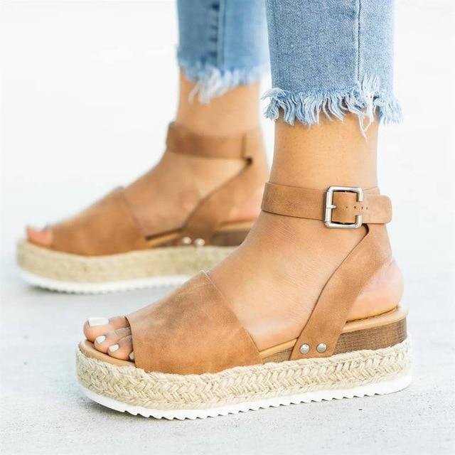 Wedges Shoes For Women High Heels Sandals Summer Flip Flop Platform Sandals - VSMEE