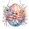 Diamond Painting Acrylic Single Side Drill Easter Egg Pendant Charms Kits for Adults Home Window Decor
